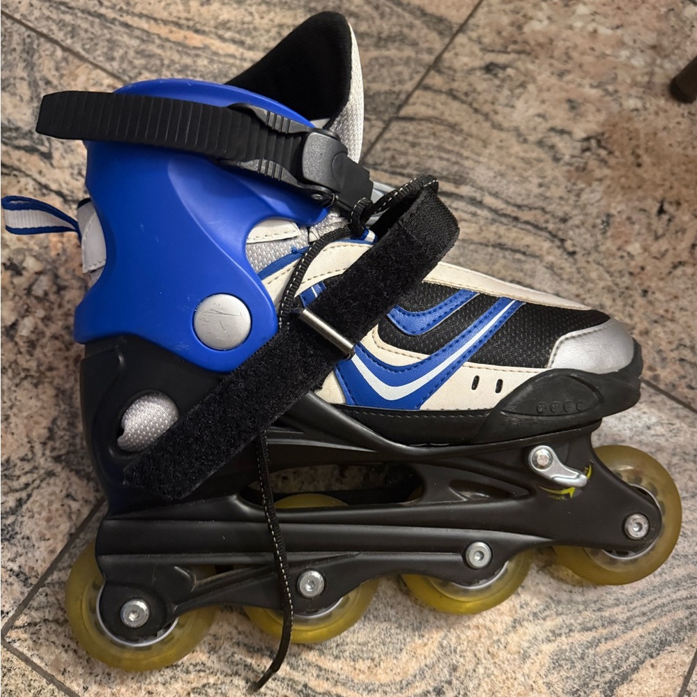 Blue and Black Inline Skates